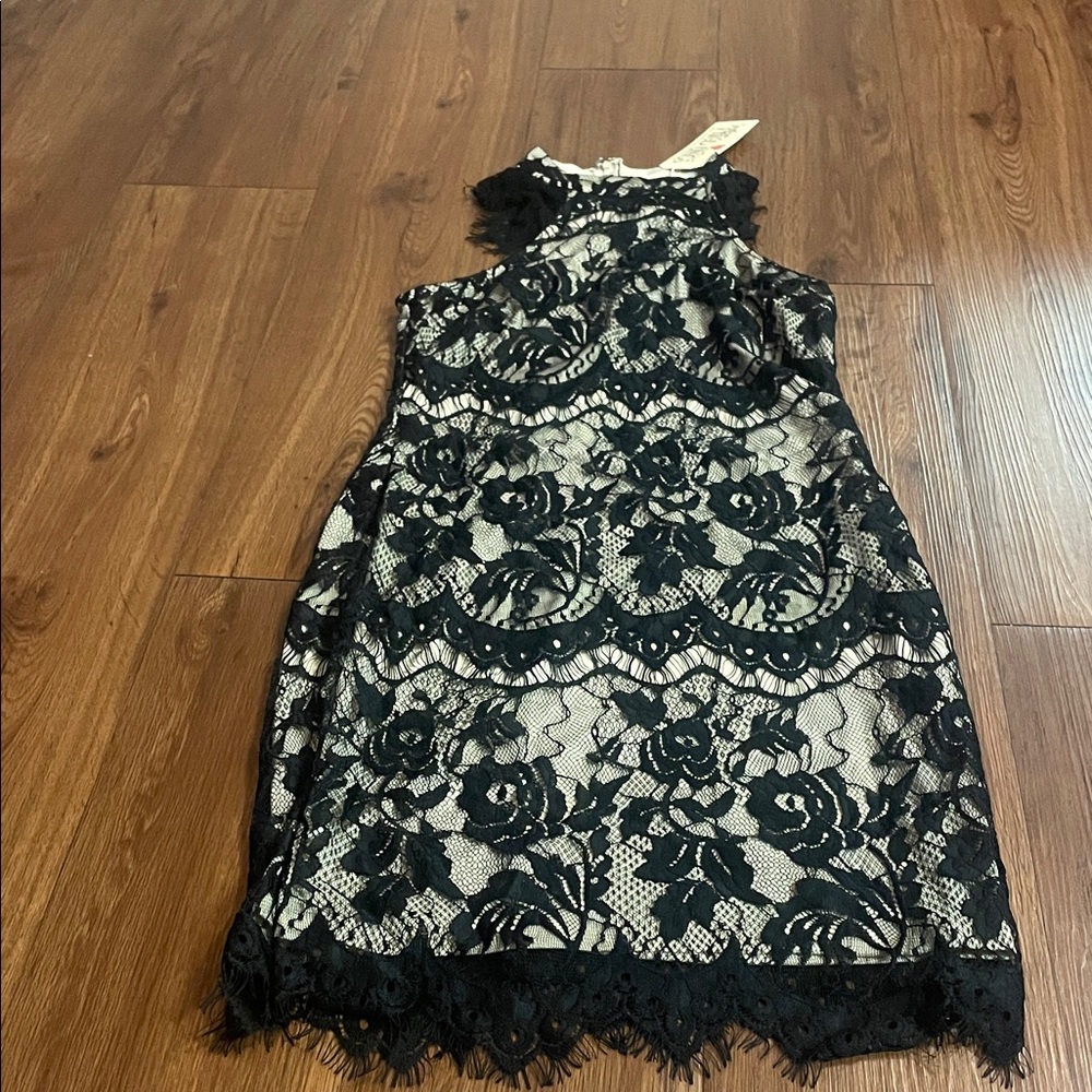 Southern Fried Chics Elegant Black Lace Dress